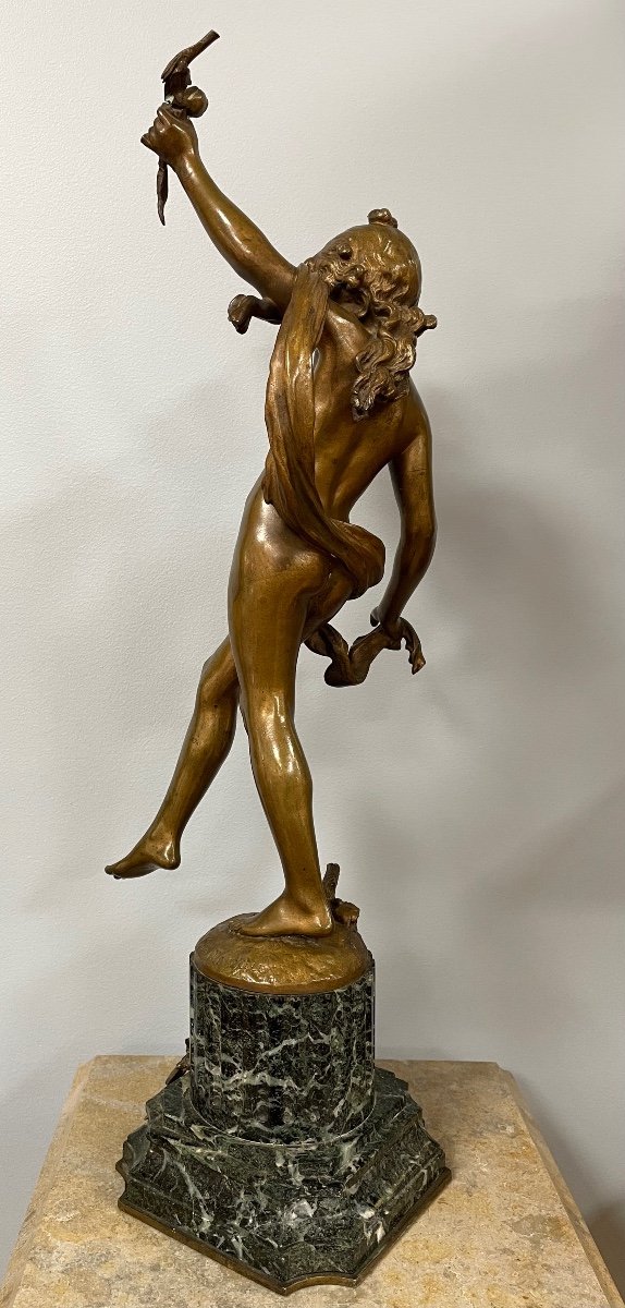 Bronze Sculpture Representing A Nude Signed Auguste Moreau-photo-1