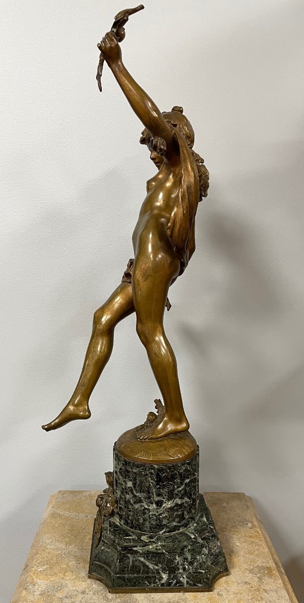 Bronze Sculpture Representing A Nude Signed Auguste Moreau-photo-2
