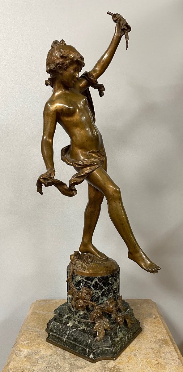 Bronze Sculpture Representing A Nude Signed Auguste Moreau-photo-5