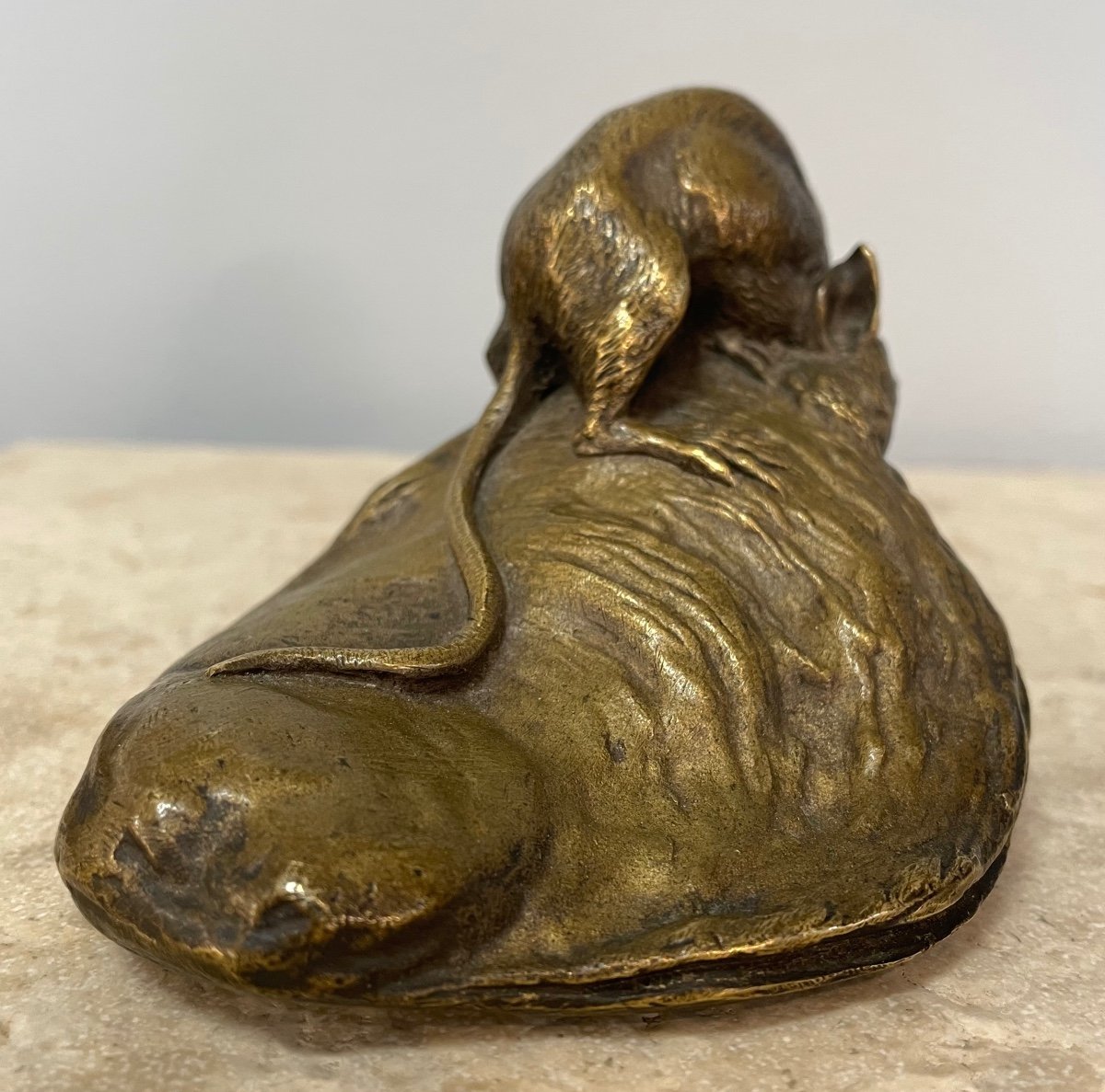 The Mouse And The Oyster, Bronze Subject -photo-2