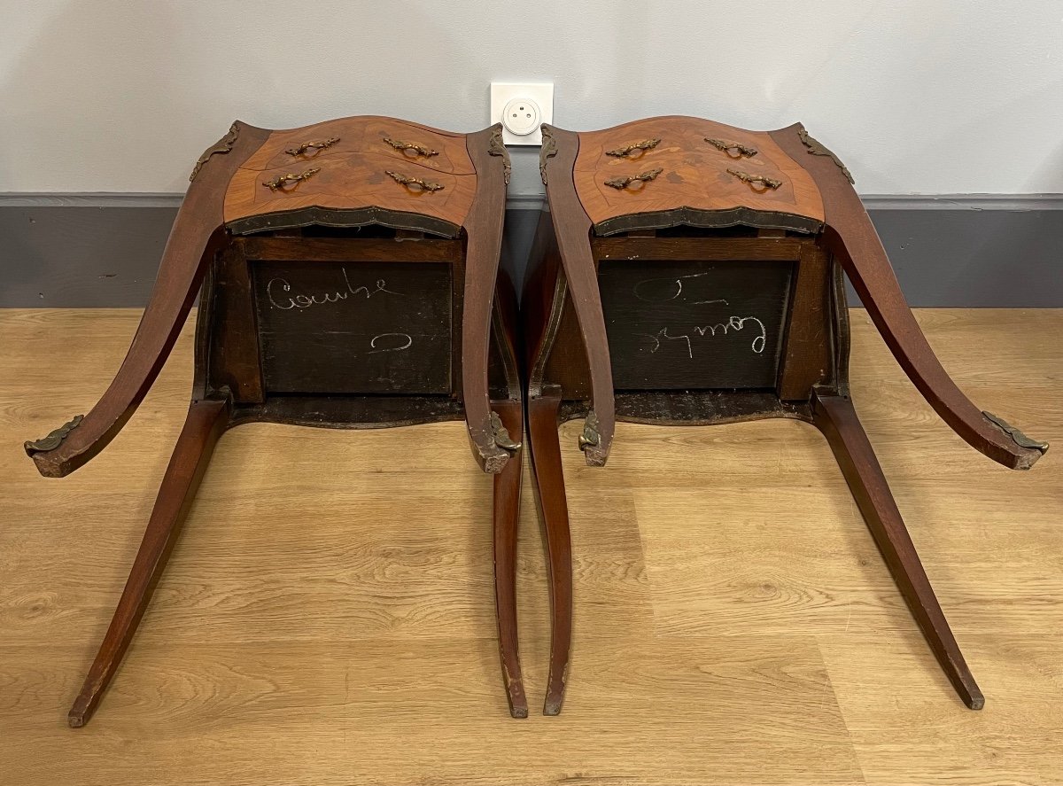 Pair Of Louis XV Style Bedside Tables-photo-8