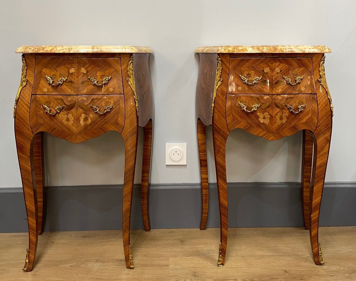 Pair Of Louis XV Style Bedside Tables