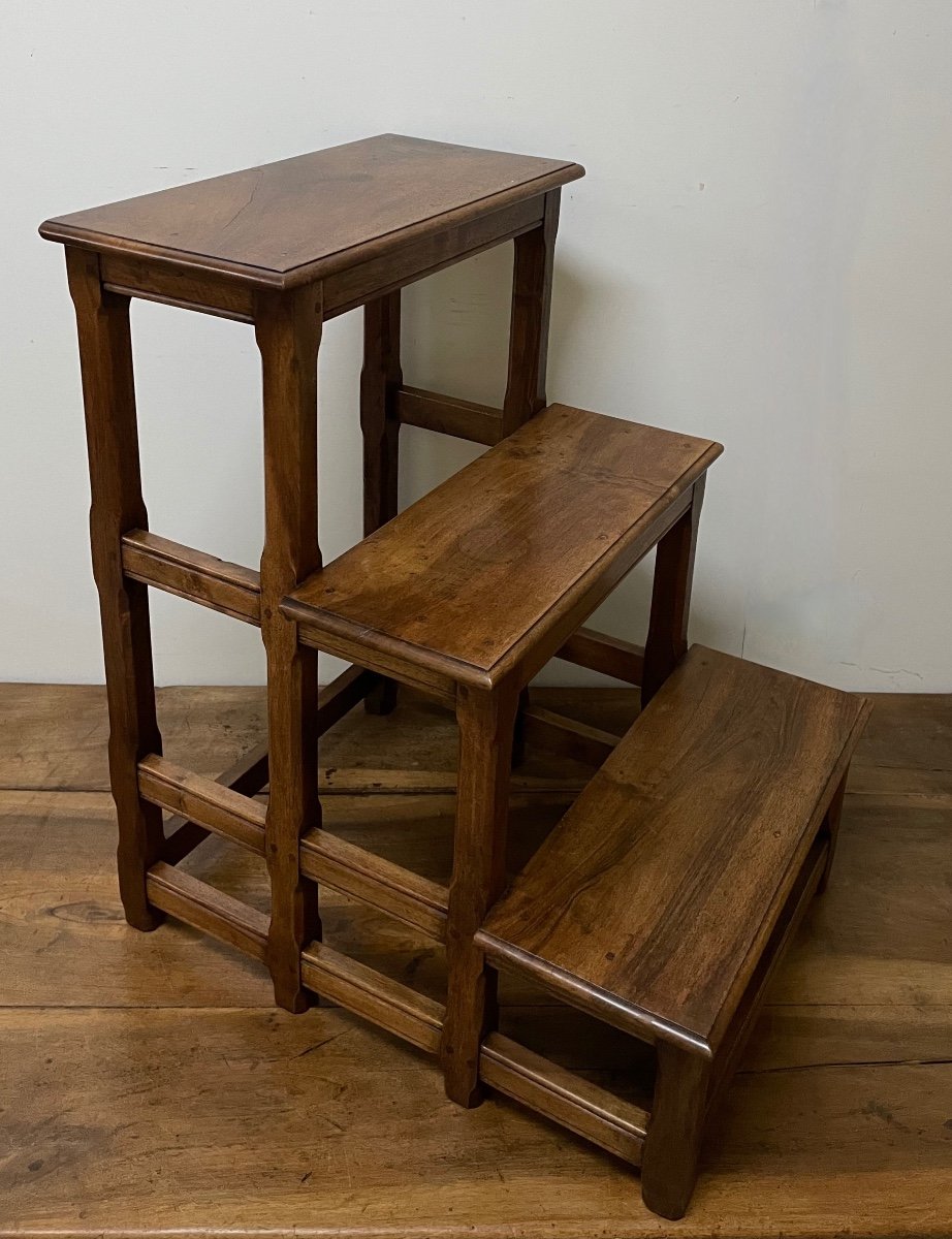 Walnut Library Step Stool