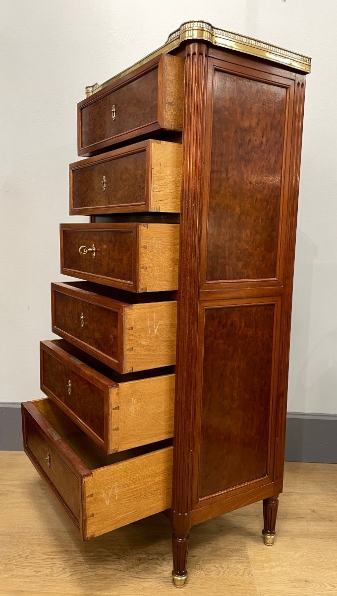 Louis XVI Style Mahogany Chest Of Drawers-photo-4