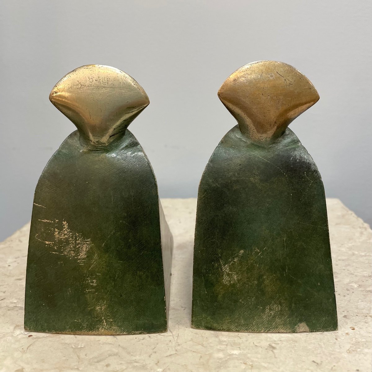 Bronze Bookends Signed Rischmann-photo-4