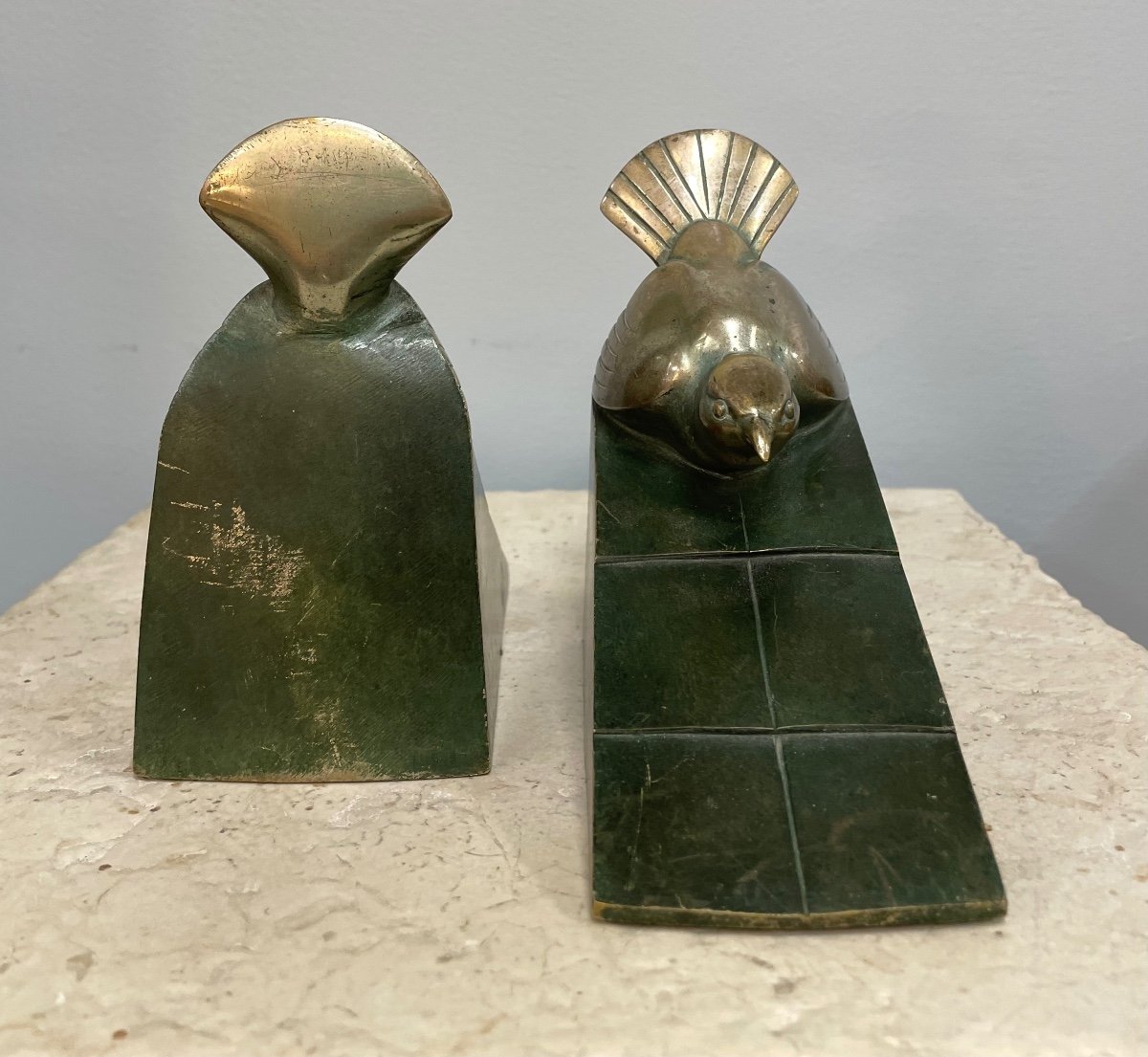 Bronze Bookends Signed Rischmann-photo-4