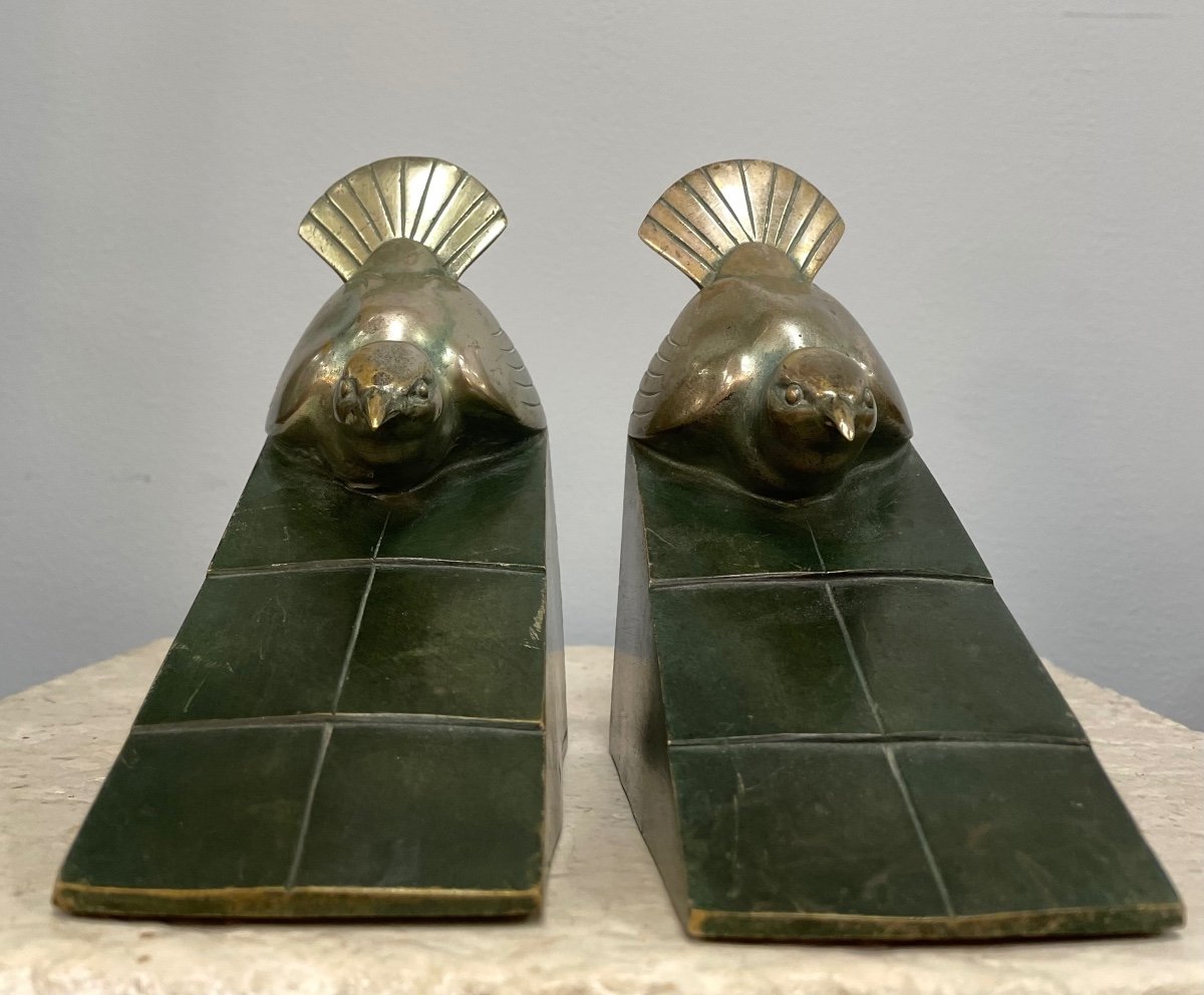 Bronze Bookends Signed Rischmann-photo-8