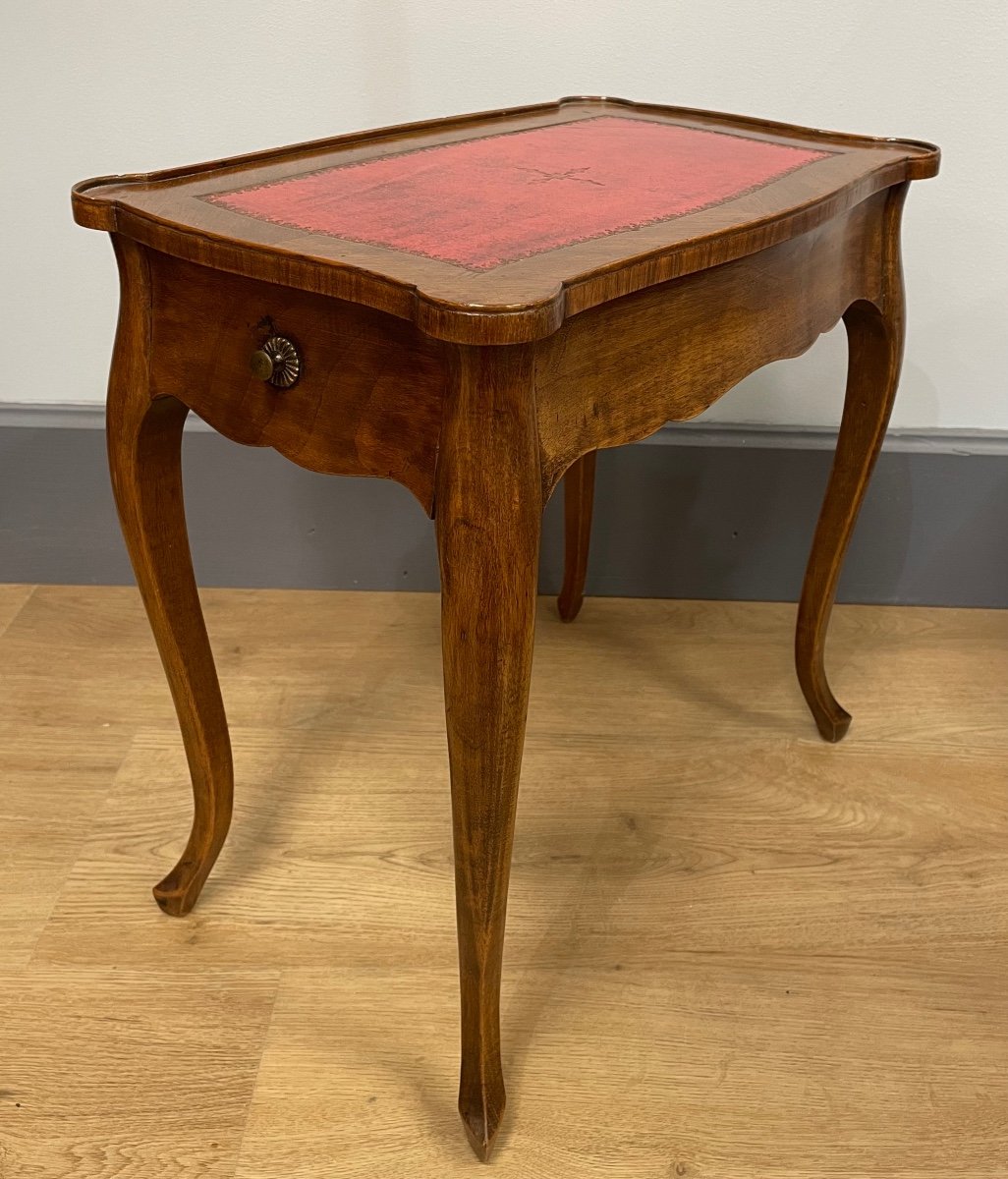 Petite Table Volante En Noyer Et Placage-photo-4