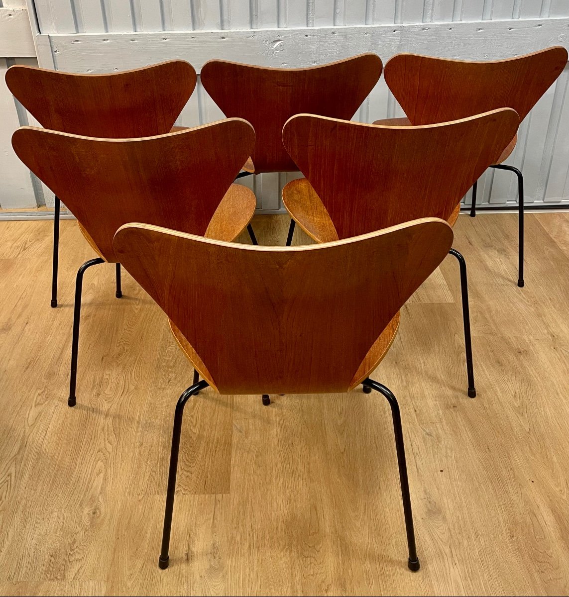 Suite De 6 Chaises En Teck Arne Jacobsen-photo-3