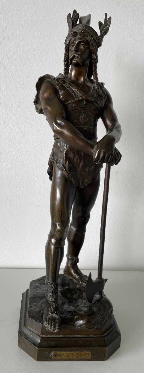 Vercingétorix , Sculpture En Bronze Signé Marcel Début