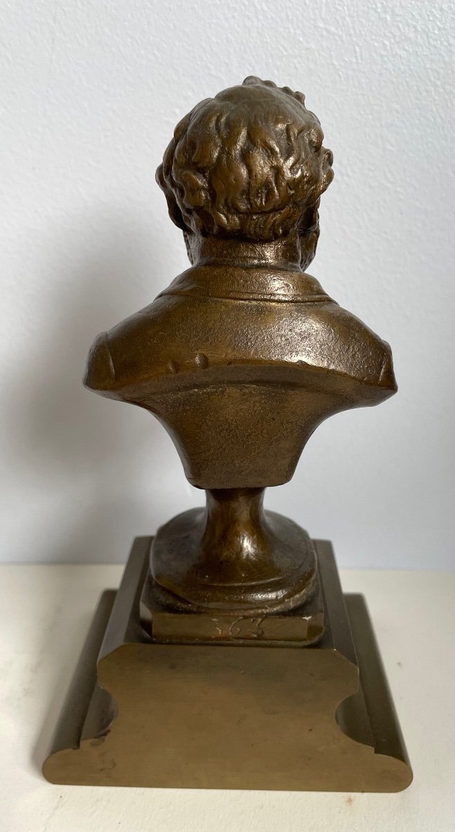 Bronze Subject Representing The Bust Of Gambetta -photo-3