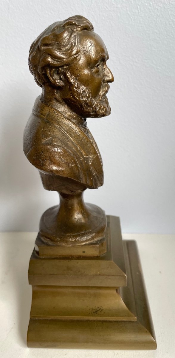 Bronze Subject Representing The Bust Of Gambetta -photo-4