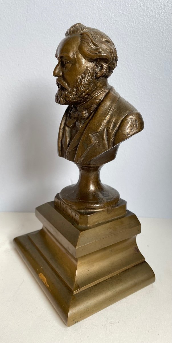 Bronze Subject Representing The Bust Of Gambetta -photo-2