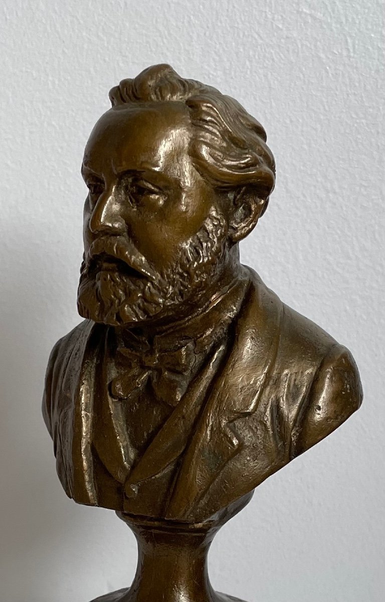 Bronze Subject Representing The Bust Of Gambetta -photo-4