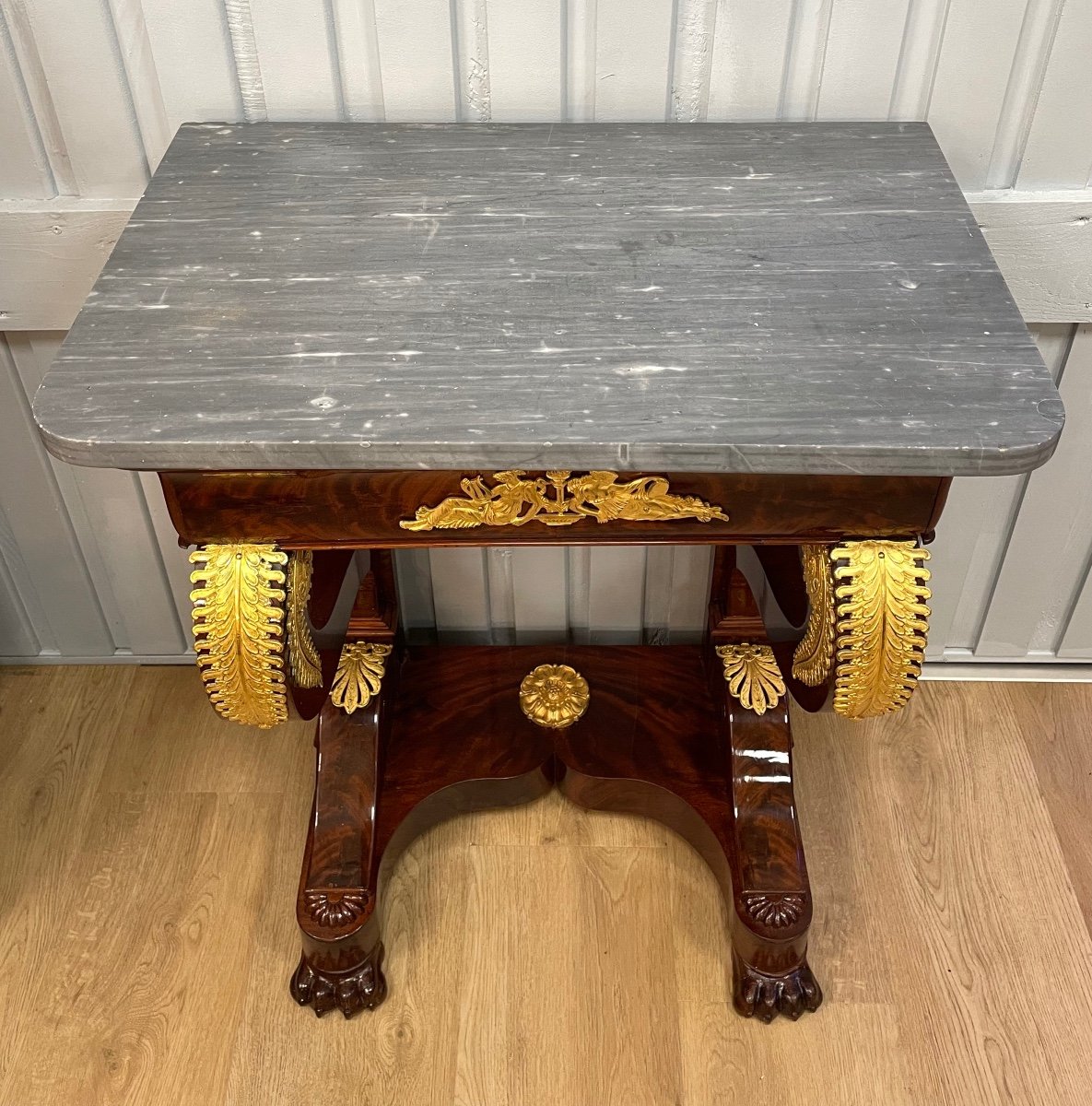 Petite Console En Acajou De Style Restauration-photo-5