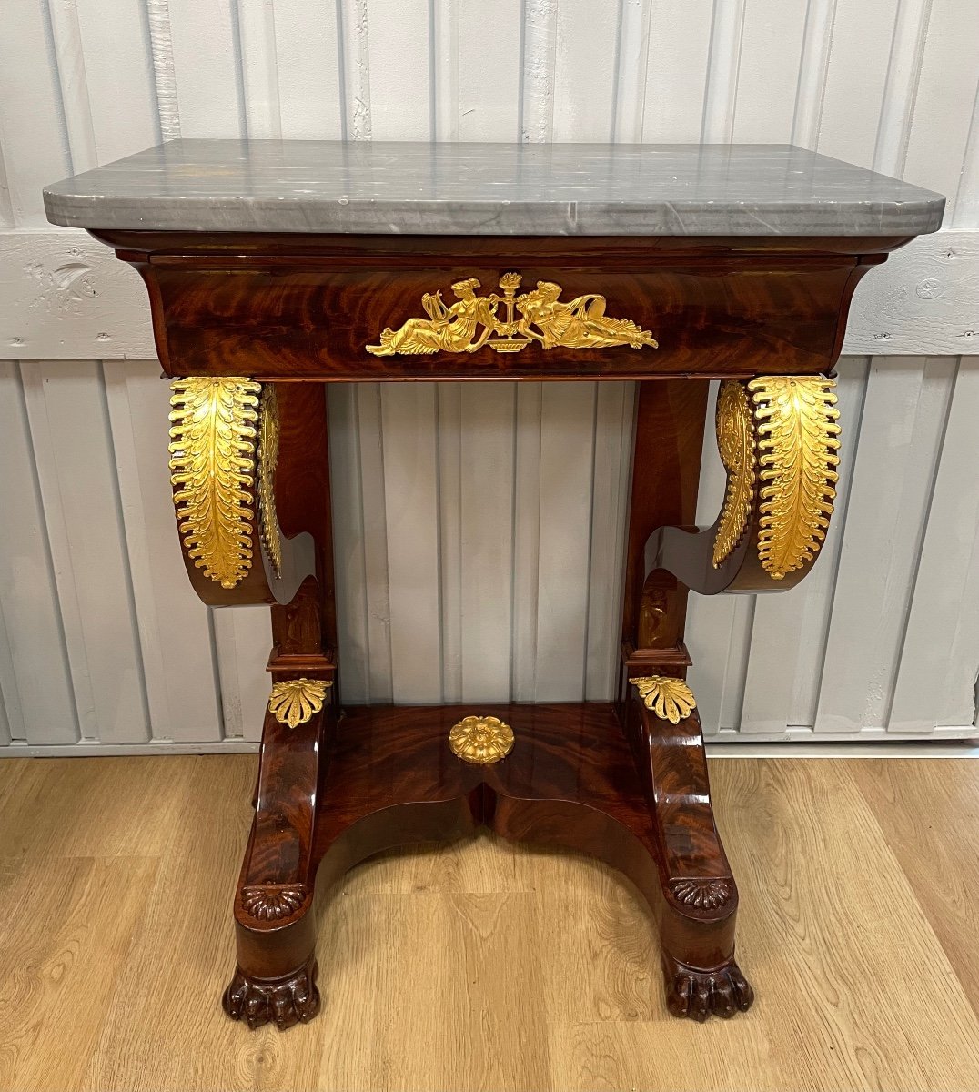 Petite Console En Acajou De Style Restauration-photo-8