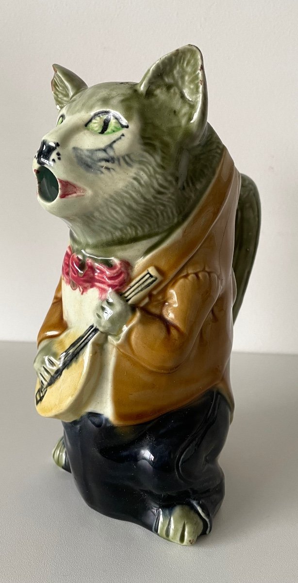 Cat With Mandolin, Orchies Earthenware-photo-3