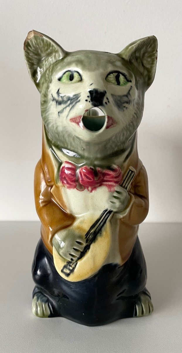 Cat With Mandolin, Orchies Earthenware