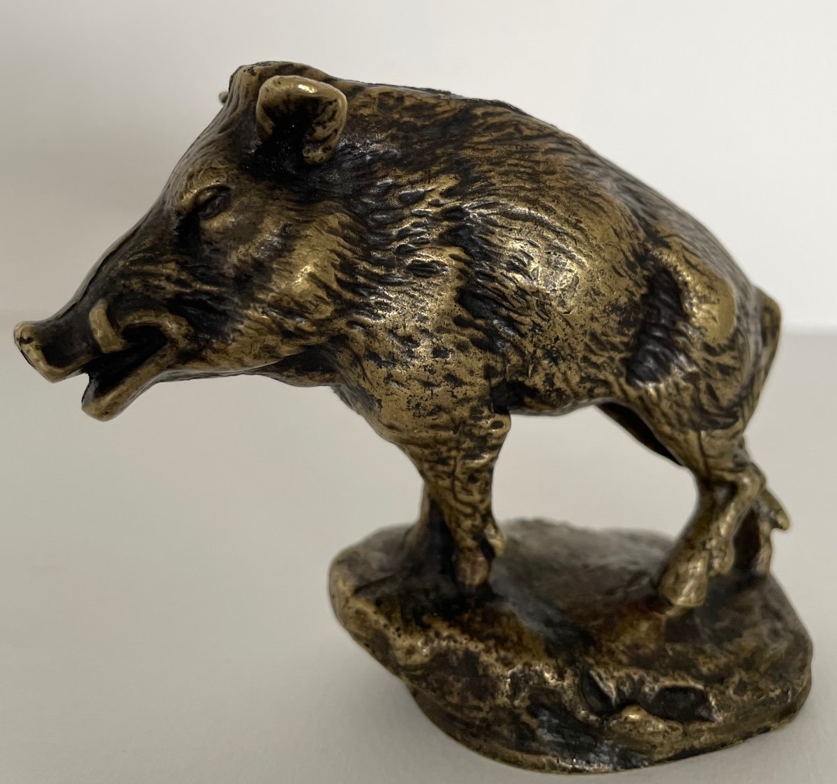 Bronze Mascot Representing A Wild Boar-photo-6