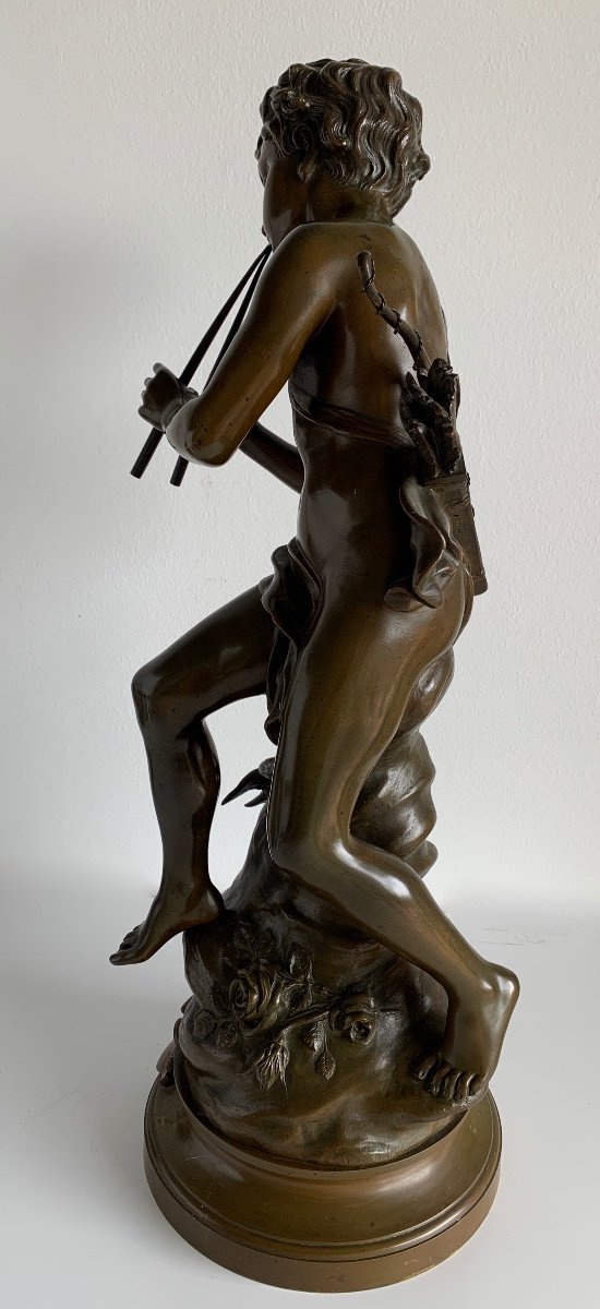 Amour Charmeur , Sculpture En Bronze-photo-2