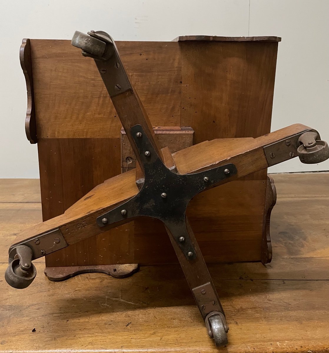 Walnut Revolving Bookcase -photo-6