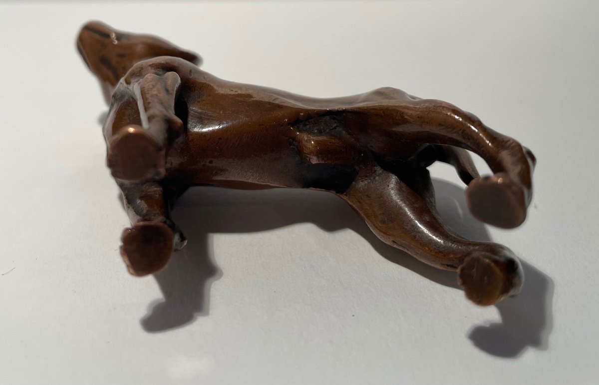 Bronze Subject Representing A Dog.-photo-6