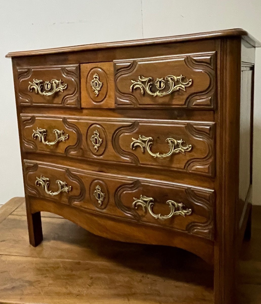 Petite Commode En Noyer Et Hêtre Dite " Parisienne "-photo-3