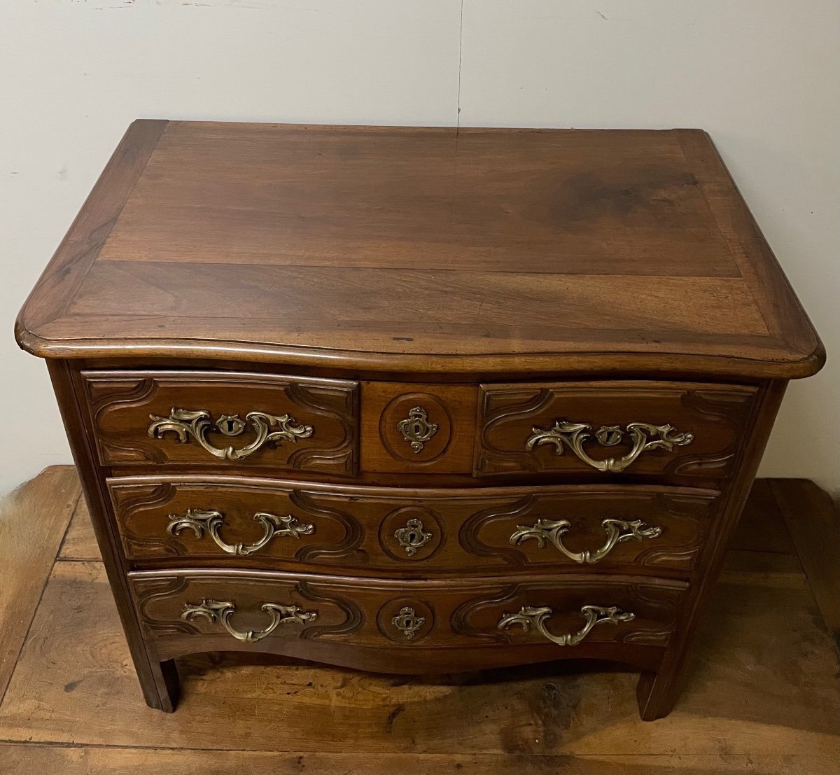 Petite Commode En Noyer Et Hêtre Dite " Parisienne "-photo-1