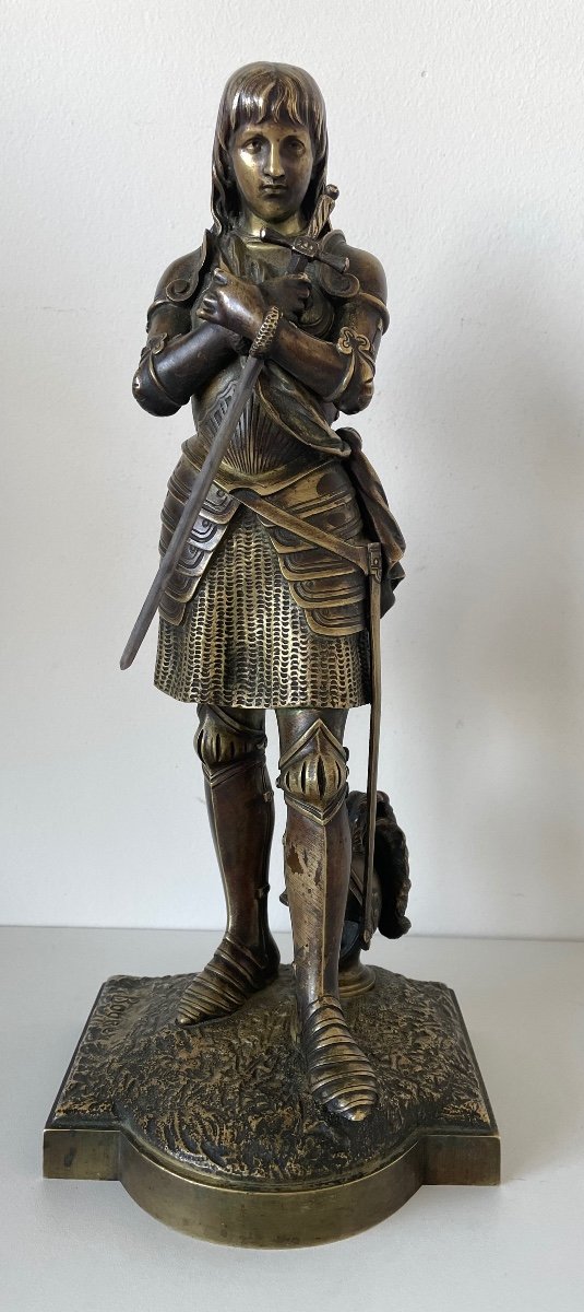 Joan Of Arc, Bronze Sculpture Signed Bouret