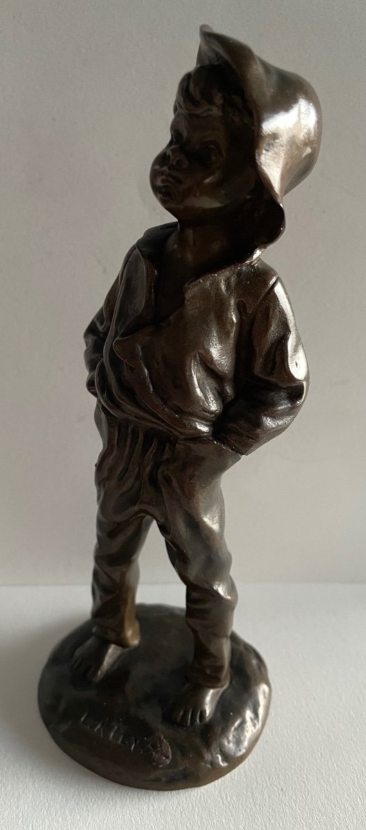 " Poulbot " Sujet En Bronze Signé L.kley-photo-6