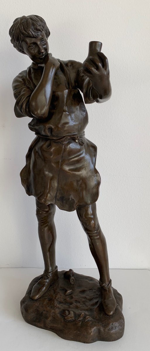 Bronze Sculpture Representing A Potter-photo-5