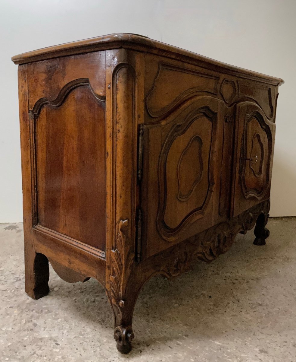 Provencal Openwork Walnut Credenza-photo-4