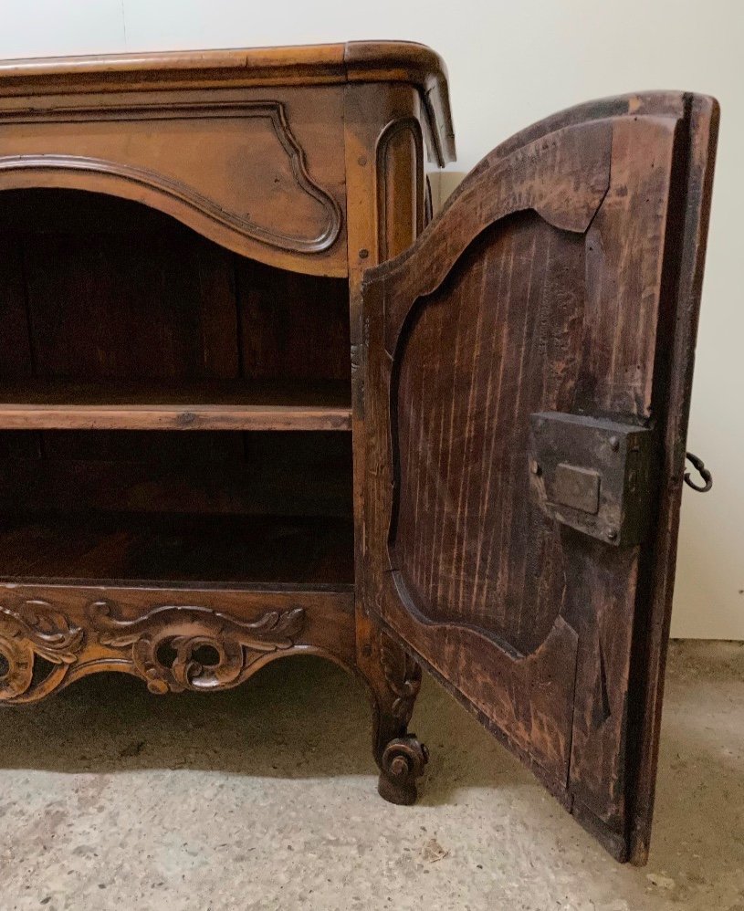 Provencal Openwork Walnut Credenza-photo-6