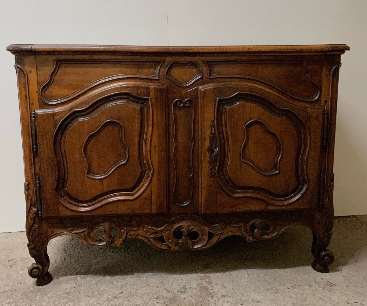 Provencal Openwork Walnut Credenza