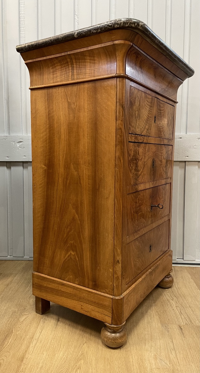 Small Walnut Chest Of Drawers-photo-2