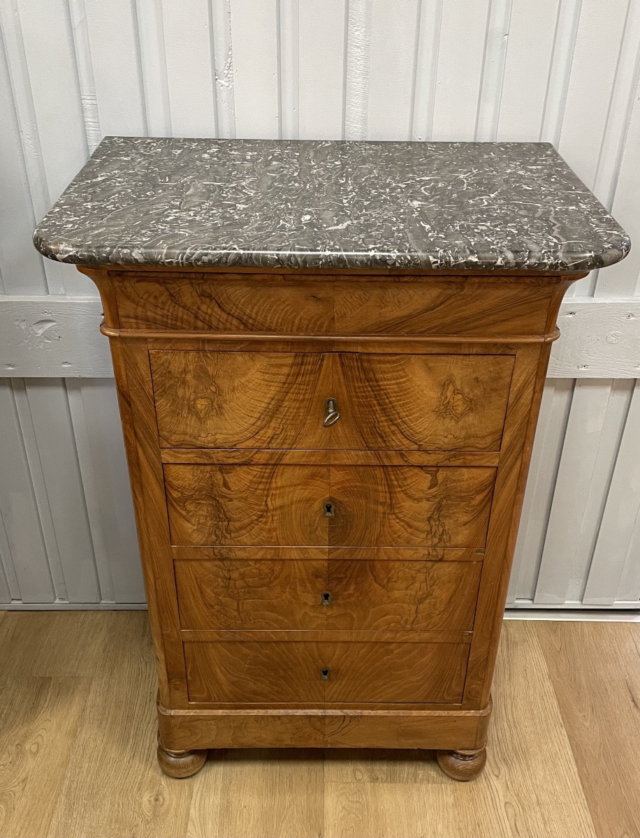 Small Walnut Chest Of Drawers