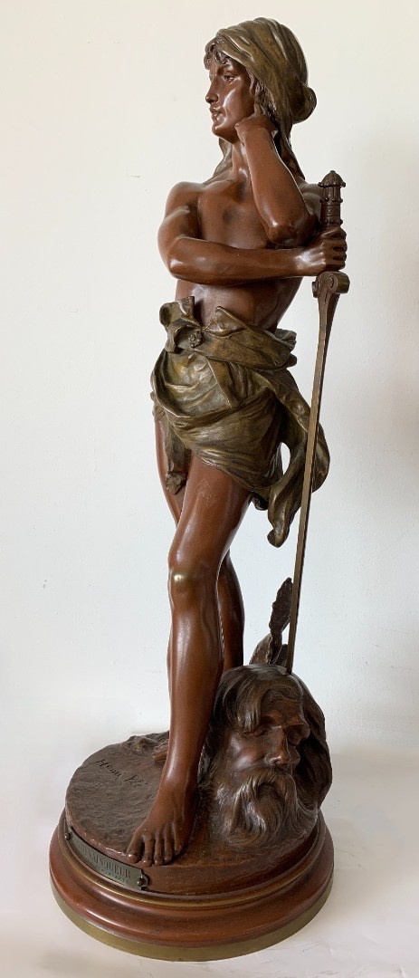 Bronze Sculpture Representing David The Victor-photo-2