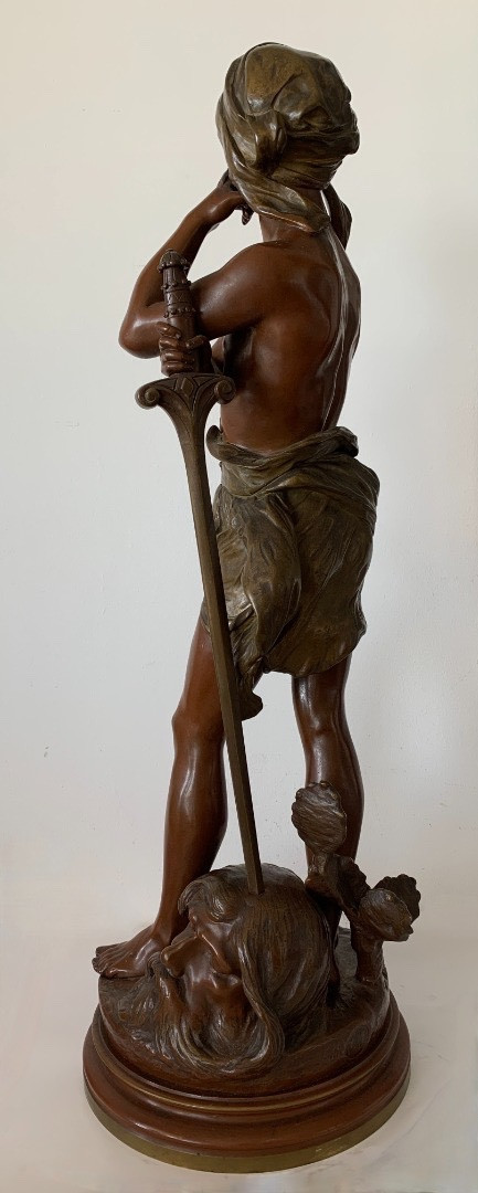 Bronze Sculpture Representing David The Victor-photo-1