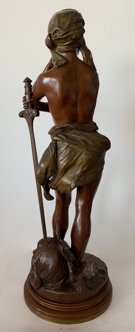 Bronze Sculpture Representing David The Victor-photo-2