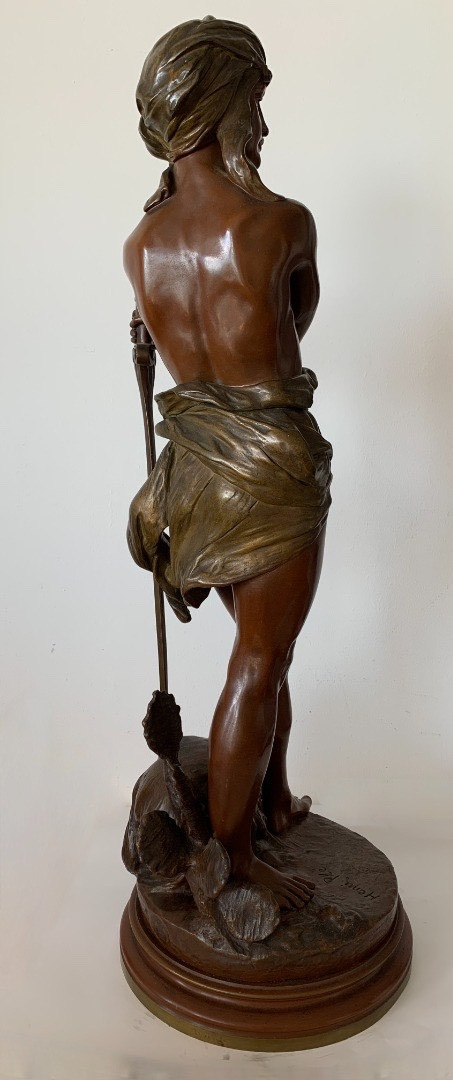 Bronze Sculpture Representing David The Victor-photo-3