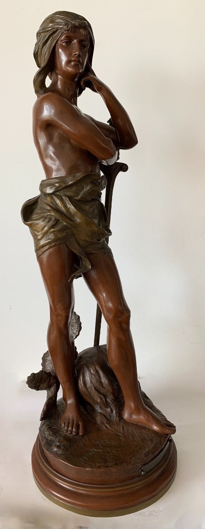 Bronze Sculpture Representing David The Victor