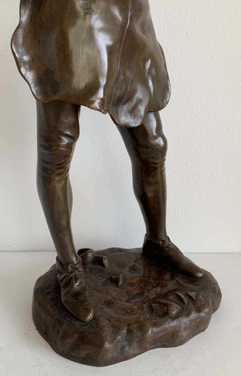 Le Potier , Sculpture En Bronze -photo-4