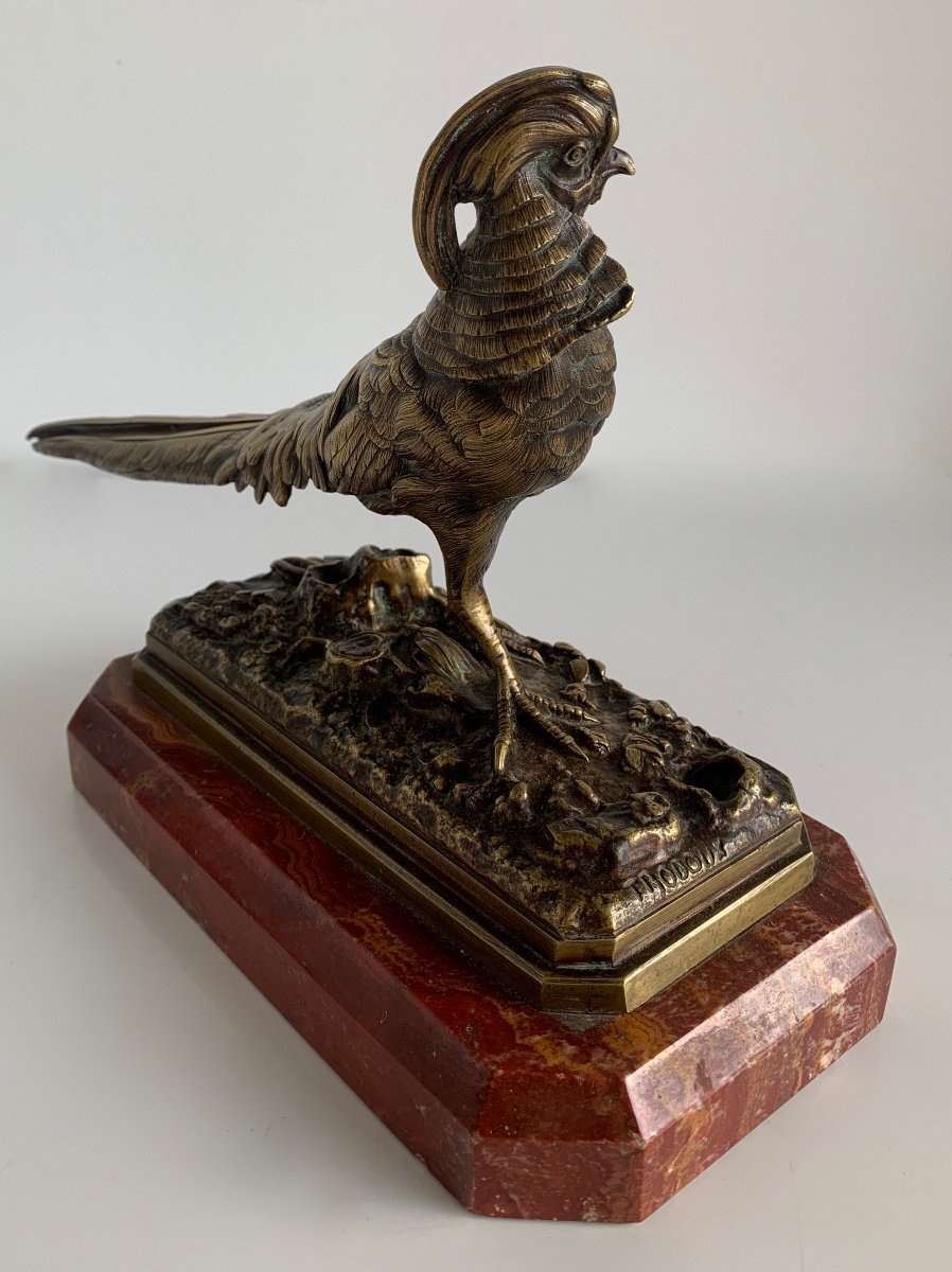 Bronze Subject Representing A Pheasant -photo-3