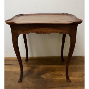 Walnut And Oak Cabaret Table