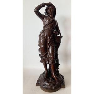 Bronze Representing Shellfish Fishing Signed Charles Anfrie