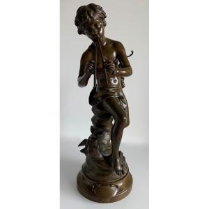 Amour Charmeur , Sculpture En Bronze