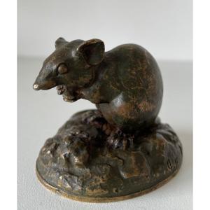 Petite Souris En Bronze