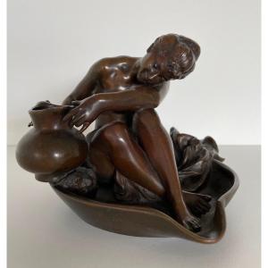 Female Nude, Art Deco Bronze