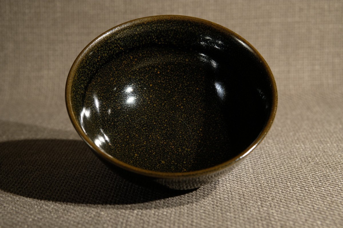 Jean Girel - Bowl Cup On Heel - Tenmoku Oil Drop