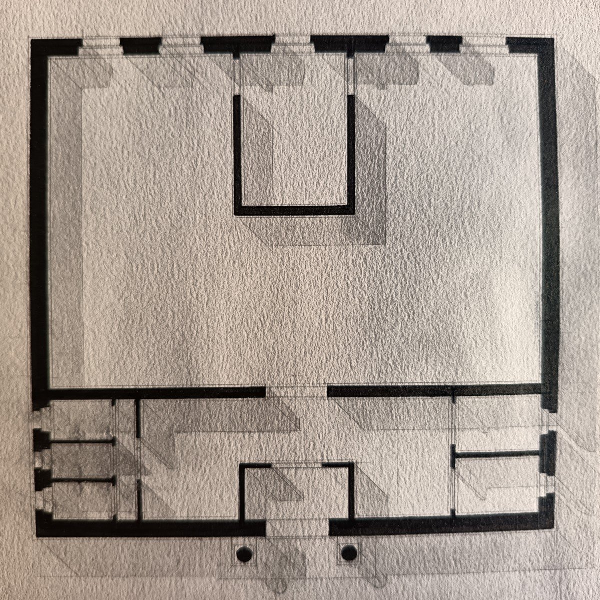 Dessin d'Architecture - Bernard Fonquernie (1934-2023) - Architecte - Acmh -photo-4